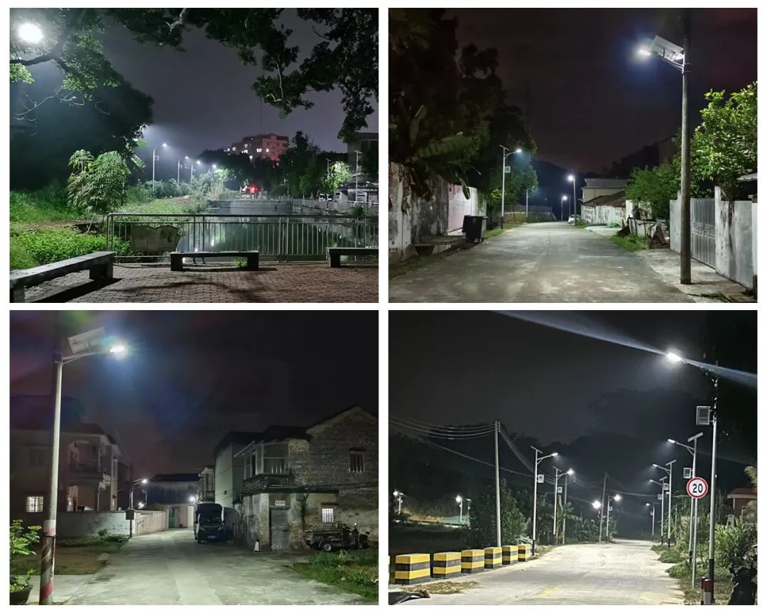 4031盞愛心路燈照亮廣東江門鶴山市共和鎮村民回家路---豐朗光電